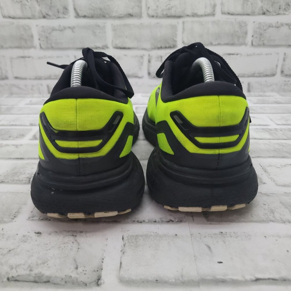 Brooks Ghost 15 Running Shoes Sneakers Neon Yellow Black Men's Size 10.5 - Picture 5 of 8
